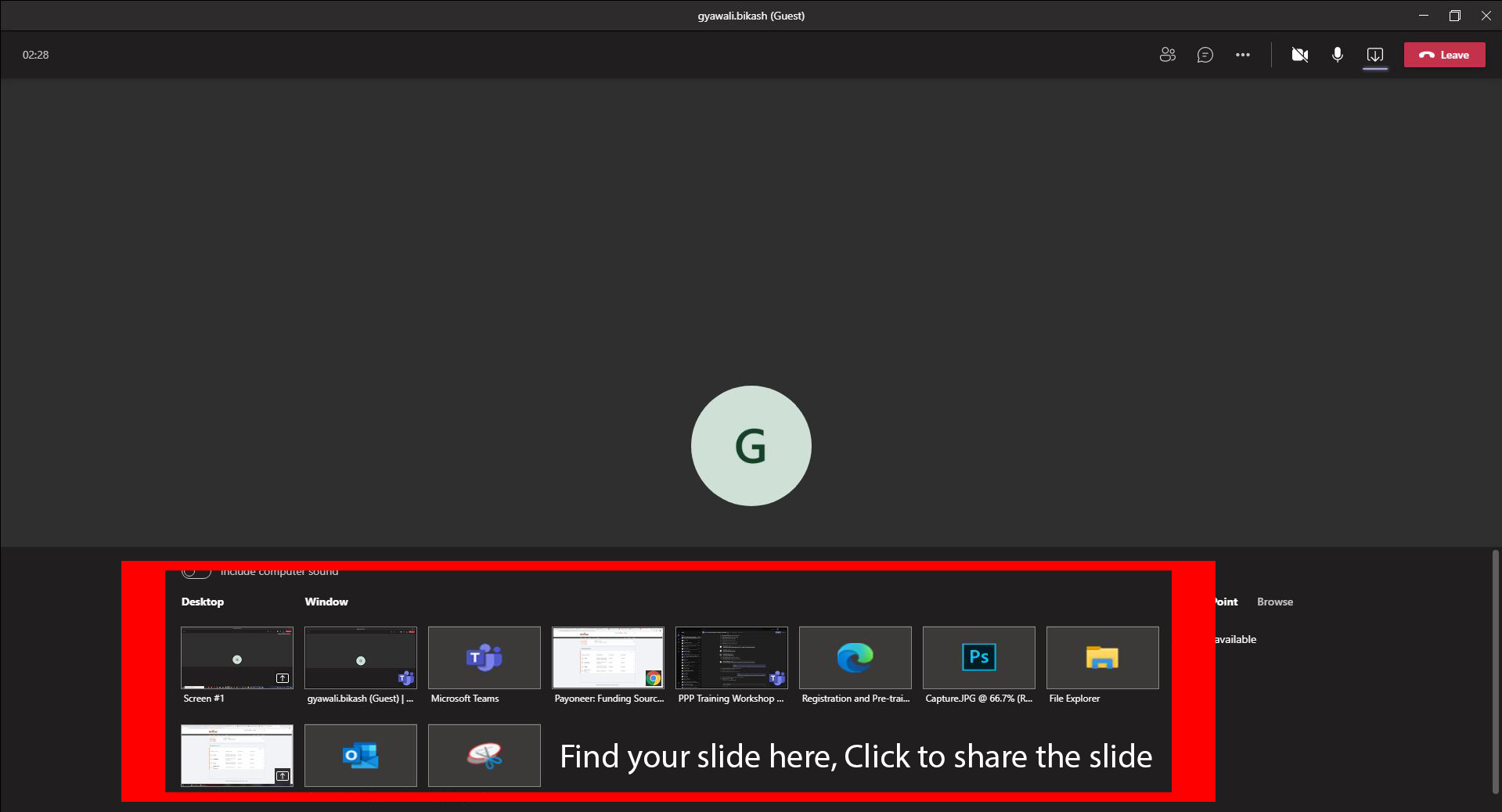 how to share powerpoint presentation in ms teams