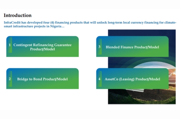 Potential Financing Models for Climate Smart Infrastructure Projects
